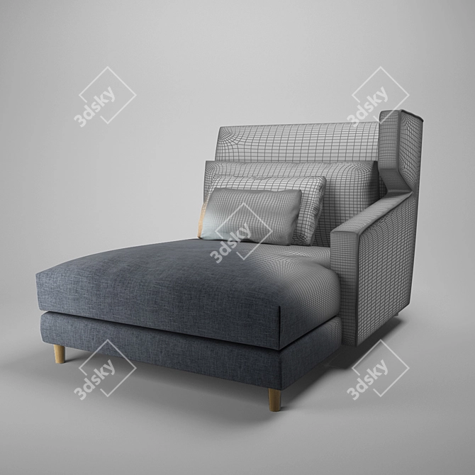 Cozy Compact Sofa 3D model image 3