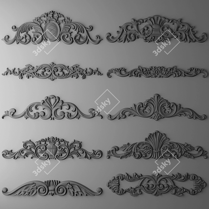 Elegant Embellishments Set 3D model image 2