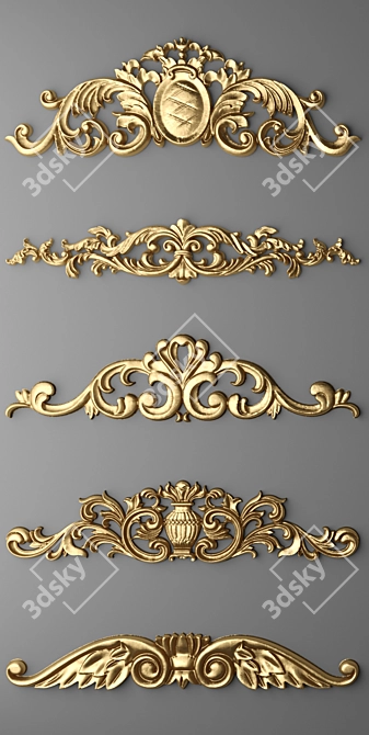 Elegant Embellishments Set 3D model image 3