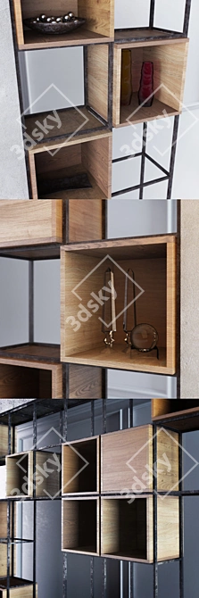 Industrial Loft Style Shelf - Alexey Tiskin 3D model image 3