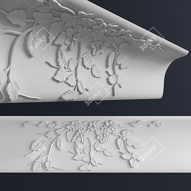 Peterhof Cornice TO 182 - Elegant Wall Decor 3D model image 1