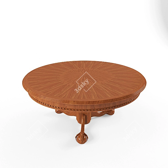 English Style Table: Classic Elegance 3D model image 2