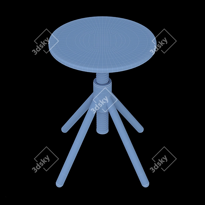 Sleek Thread High Stool 3D model image 2