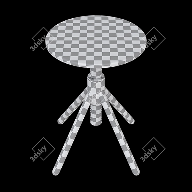 Sleek Thread High Stool 3D model image 3