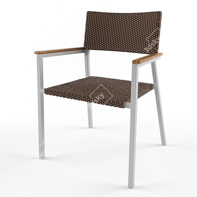 Beta Outdoor Chair: Stylish & Weatherproof 3D model image 1