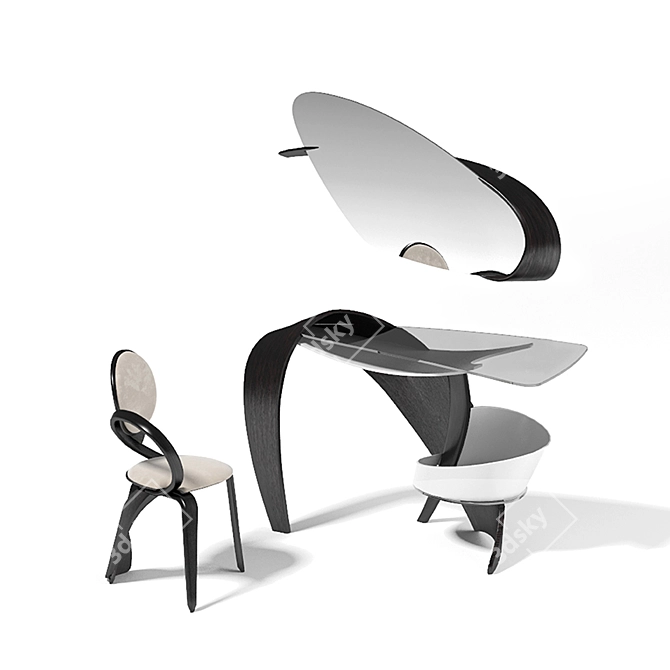 Sleek and Stylish: Actual Design Dressing Table 3D model image 1