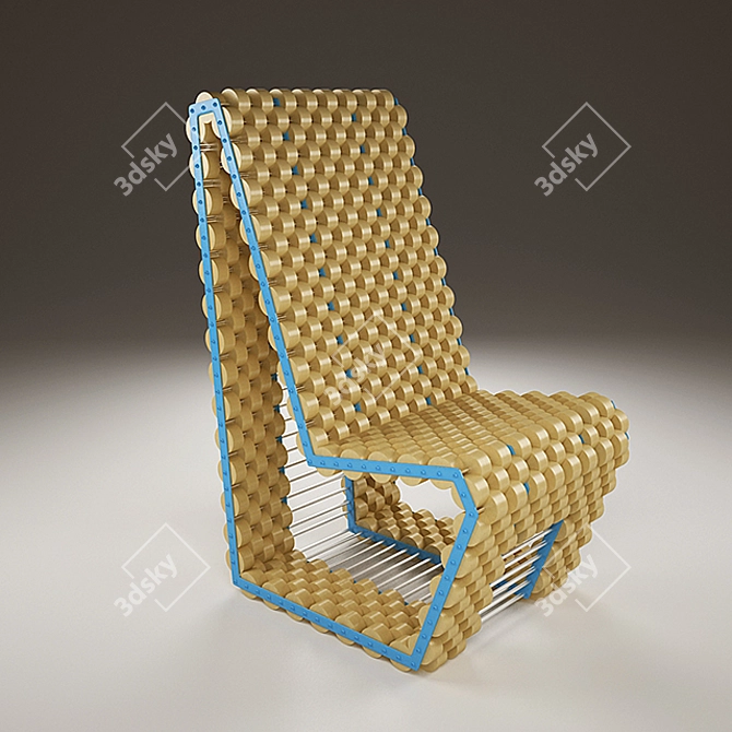 Eco-Friendly Cork Chair 3D model image 1