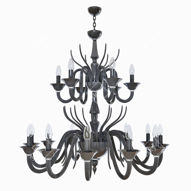 Luxurious Leucos Belzebu Chandelier - 18-Light 3D model image 1