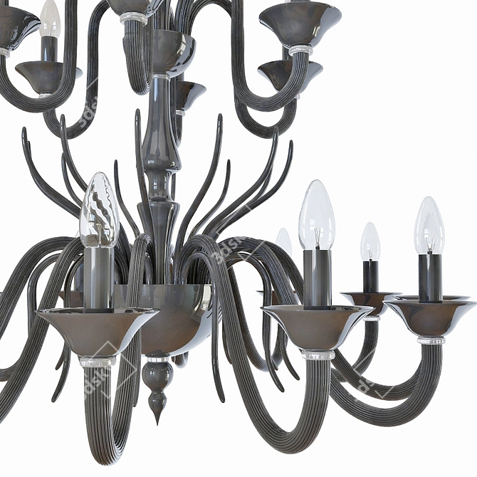 Luxurious Leucos Belzebu Chandelier - 18-Light 3D model image 2