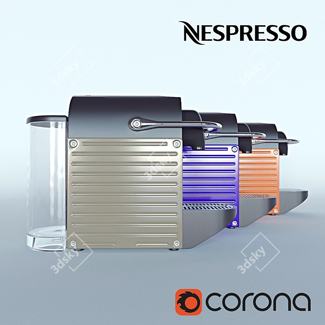 Compact and Stylish Nespresso Pixie Krups 3D model image 1