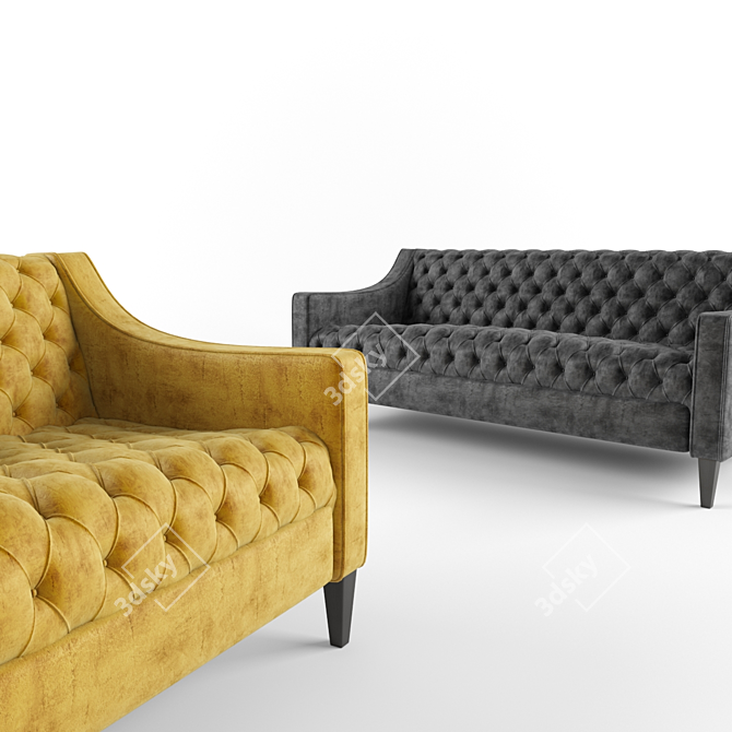 Modern Cambodian Sofa: Stylish and Spacious! 3D model image 3