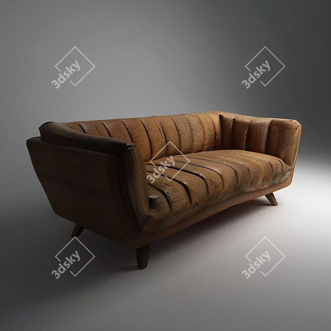 Carmel Deco Sofa: Elegant and Comfy 3D model image 2