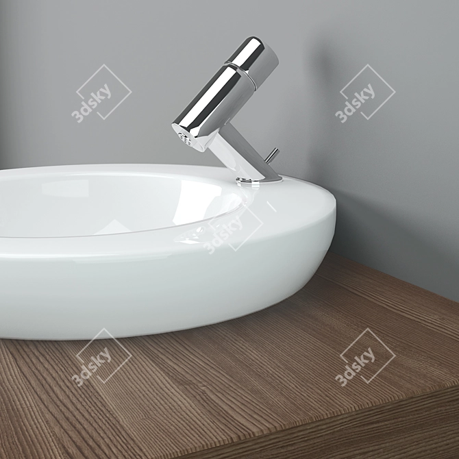 Elegant Laufen Washbasin 3D model image 2