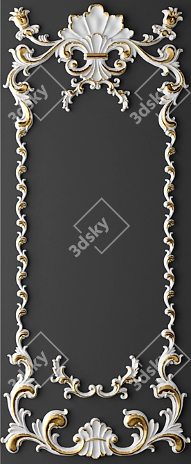 Elegant Stucco Frame 3D model image 3