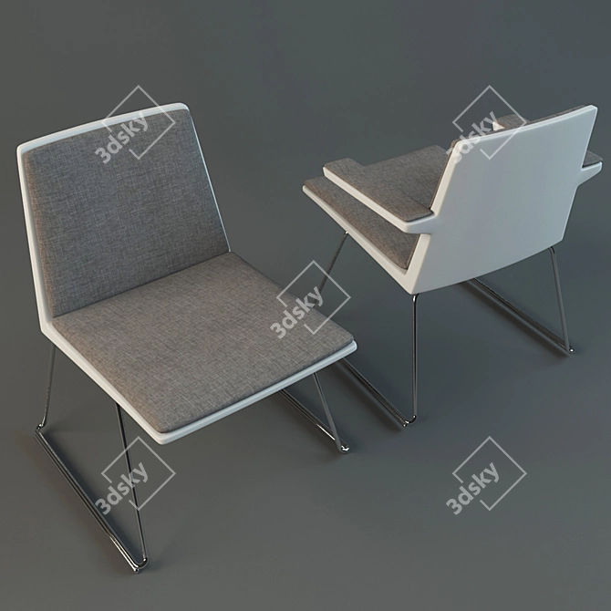 Title: Versatile Armchair: With or Without Armrests 3D model image 1