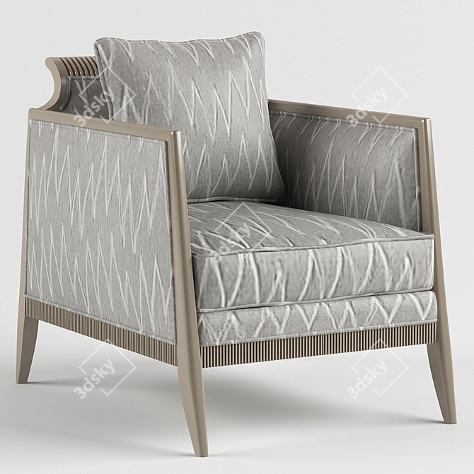 Caracole Upholstery Armchair - Elegant and Stylish 3D model image 1