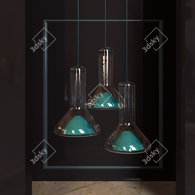 Crystal Whistle Pendant Lamp 3D model image 1