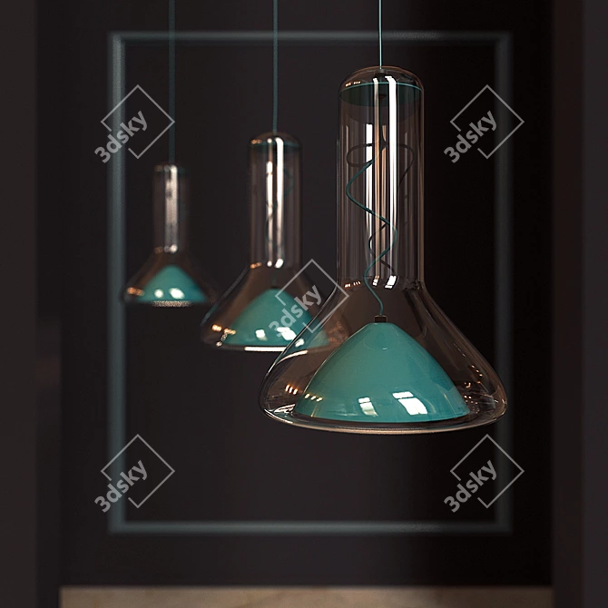 Crystal Whistle Pendant Lamp 3D model image 3