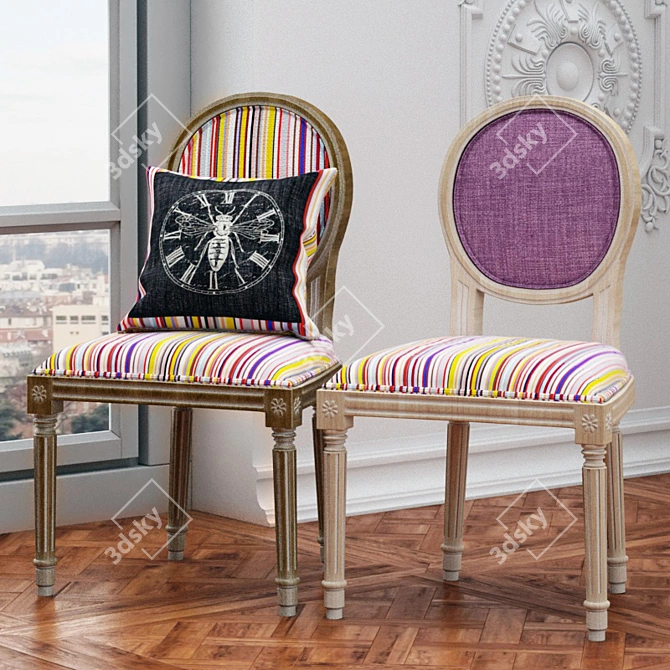 Cozy Tissue Chairs by Les Toiles 3D model image 1