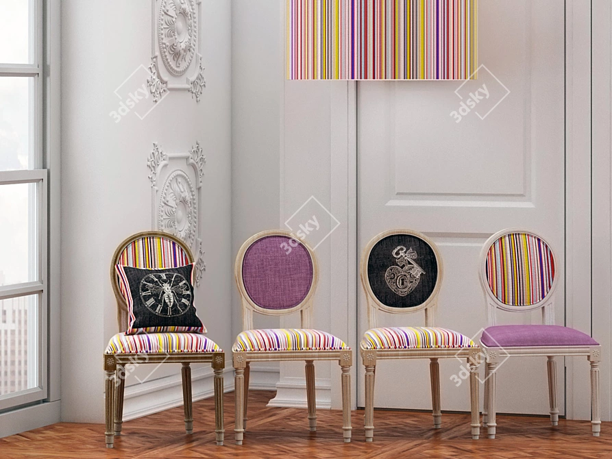 Cozy Tissue Chairs by Les Toiles 3D model image 3