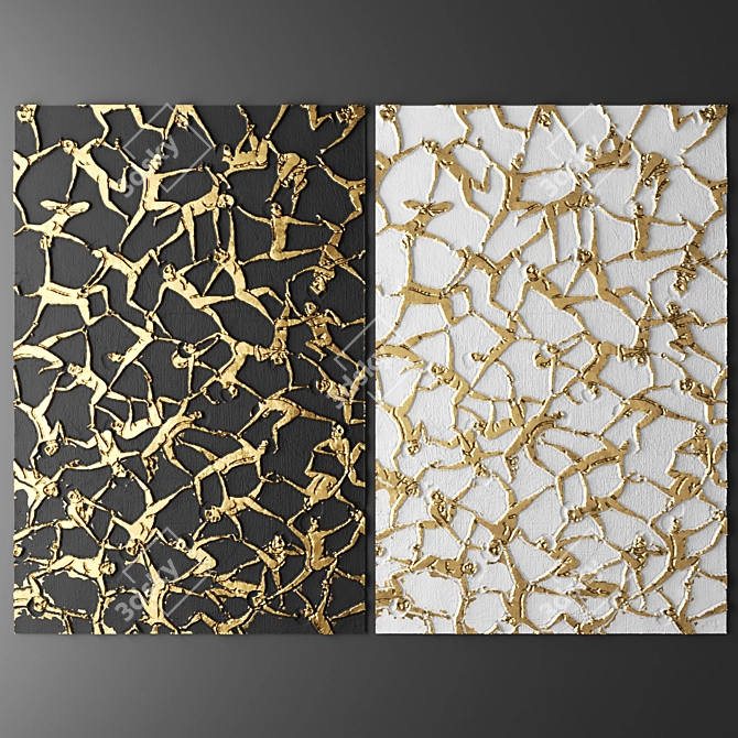 3D Panel Wall Art 3D model image 1