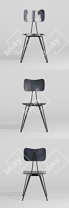 Handcrafted Diesel Overdyed Chair 3D model image 2