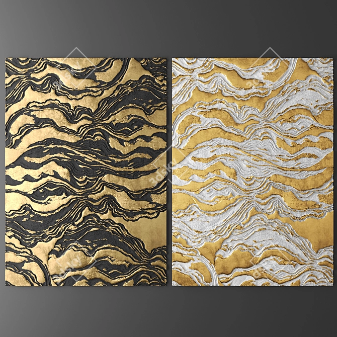 Elegant 3D Wall Panel 3D model image 1