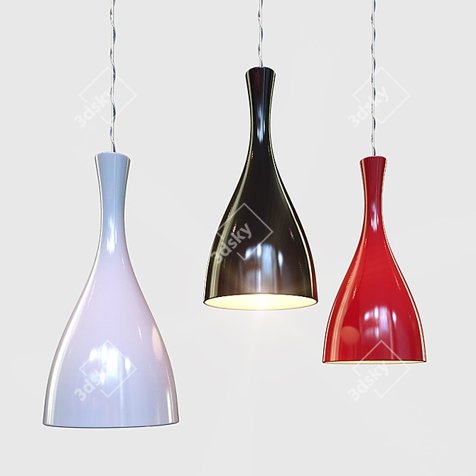 Elegant Olimpia Pendant Light 3D model image 1