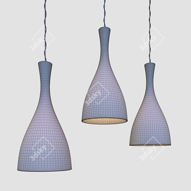 Elegant Olimpia Pendant Light 3D model image 2