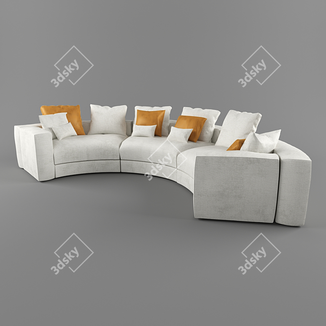 Swan Italia Hills: Modular Sofa 3D model image 1