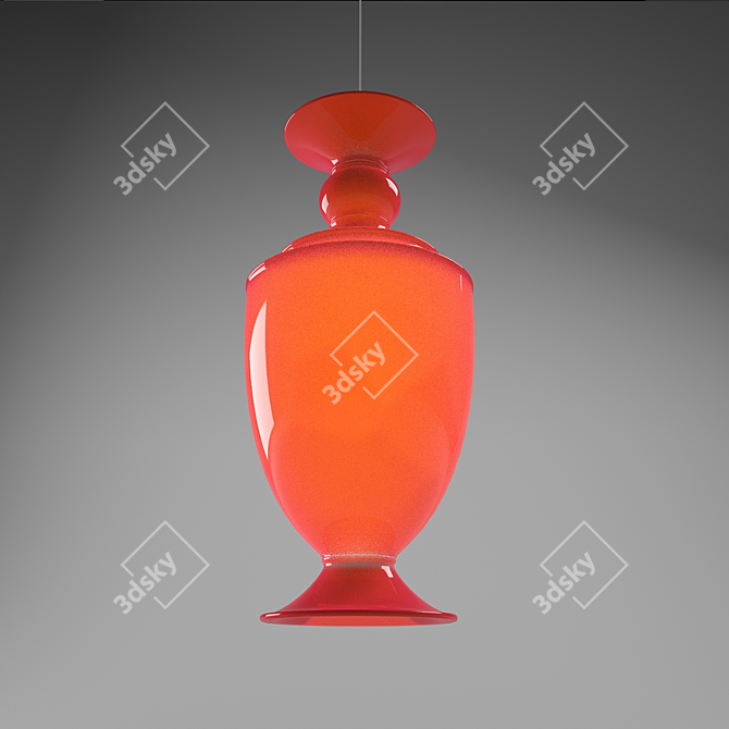 Italian Murano Glass Abate Zanetti Ardente 3D model image 1