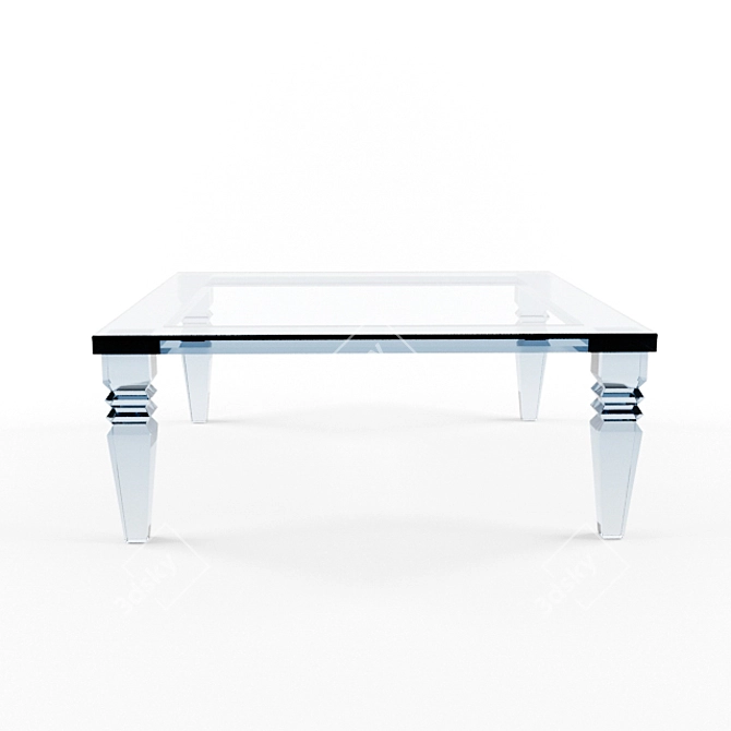 Contemporary Acrylic and Glass Coffee Table 3D model image 1