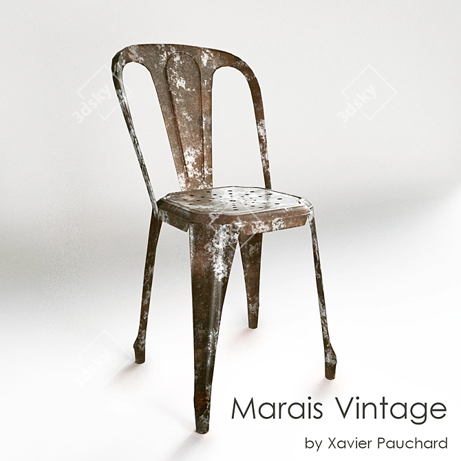 Vintage Loft Chair 3D model image 1