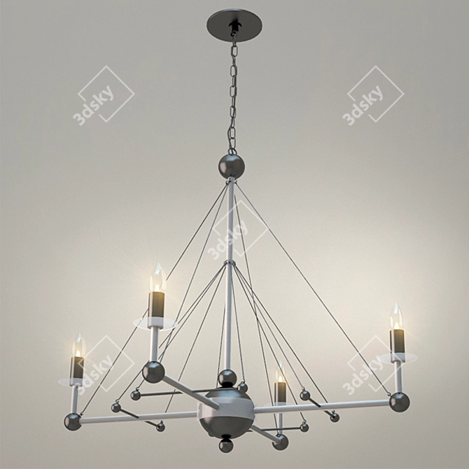 Modern Gothic Lamp with Silicone Elements 3D model image 1