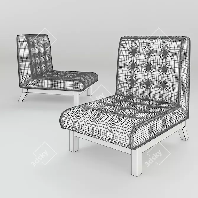 Pablo Modern Armchair: Classic Style and Loft Interiors 3D model image 2
