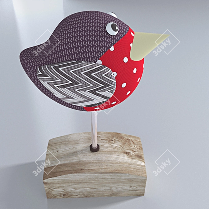 Delicate Decor Bird - Perfect for Children's Room 3D model image 2