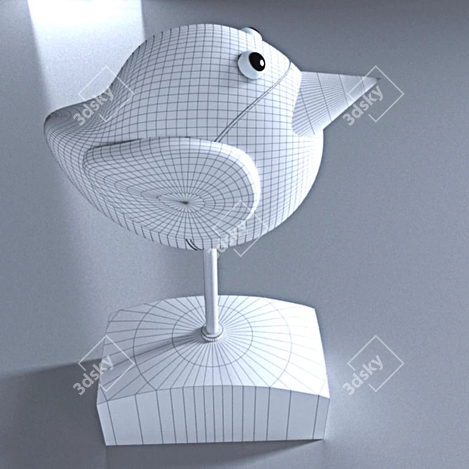 Delicate Decor Bird - Perfect for Children's Room 3D model image 3