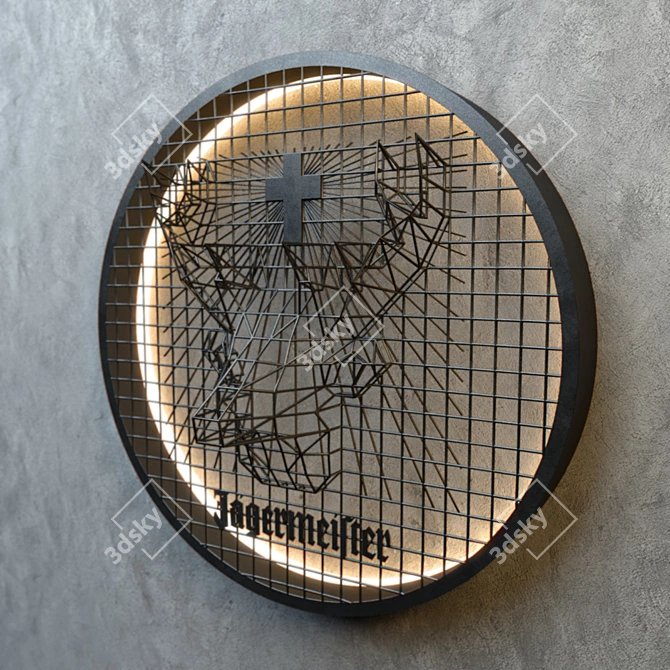 Jagermeister Logo Display: 750x750x240mm 3D model image 1