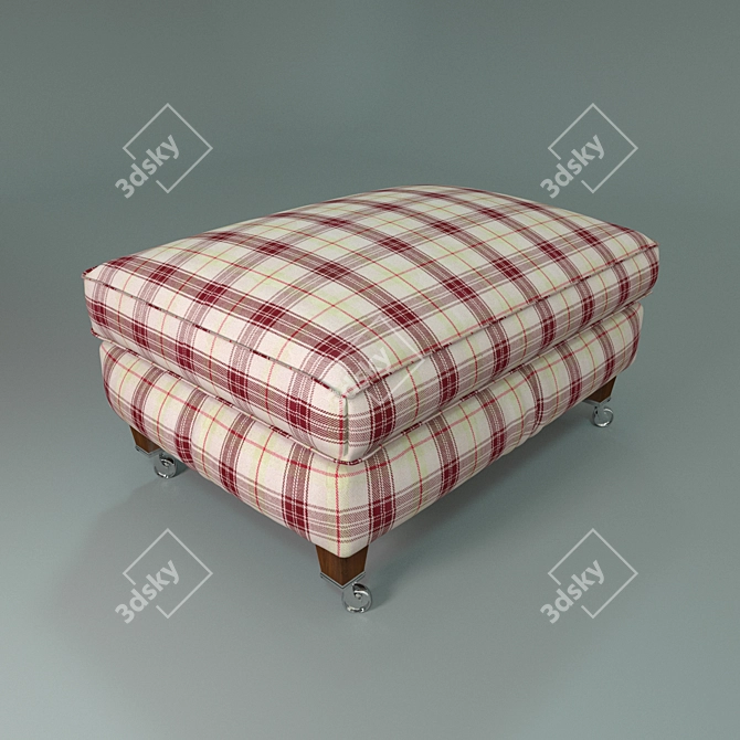 Title: Duresta Sasha Pouf 3D model image 1