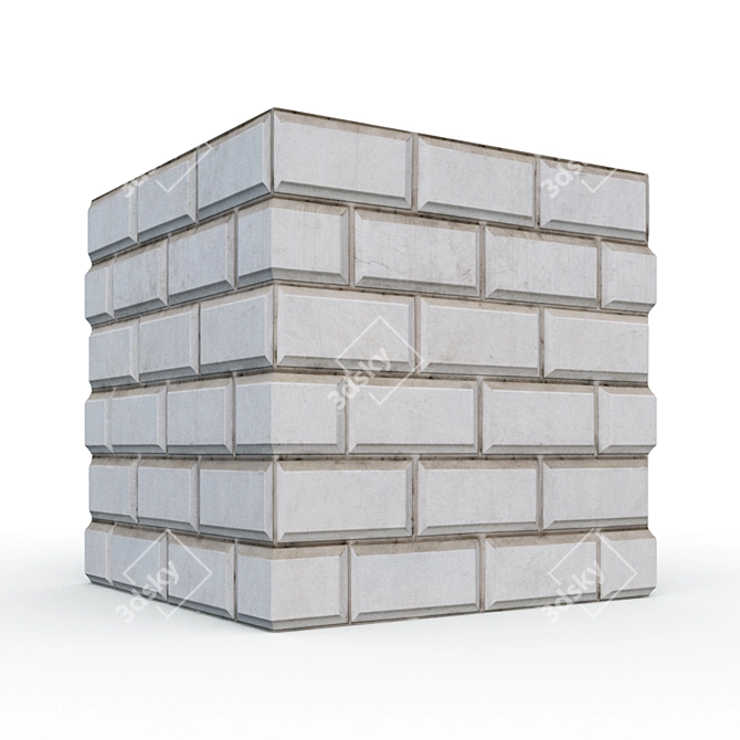 Sleek Brick Tiles - Exteriors or Interiors 3D model image 1