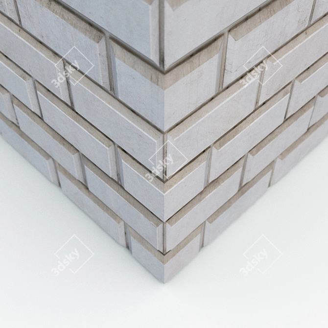 Sleek Brick Tiles - Exteriors or Interiors 3D model image 2