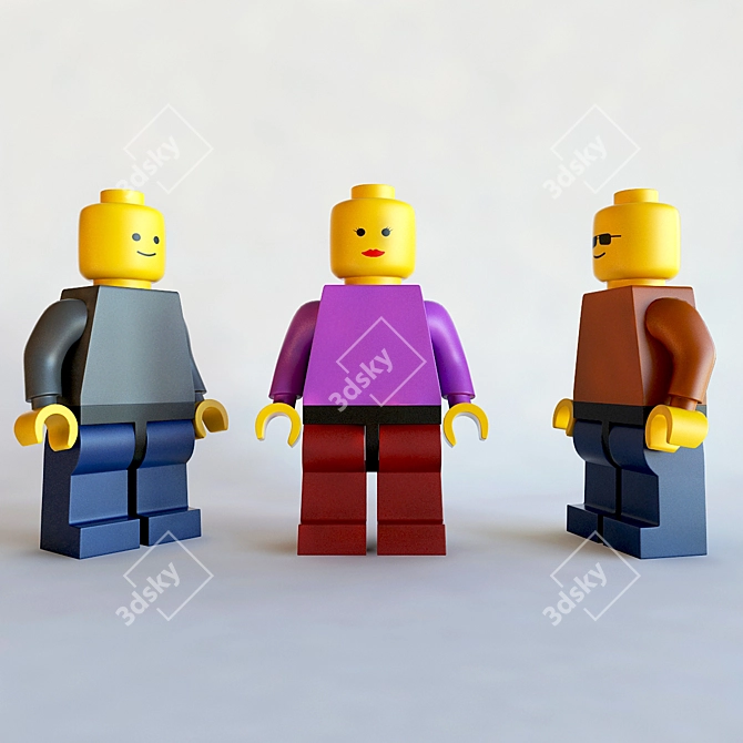 Mini LEGO Figures Set 3D model image 1