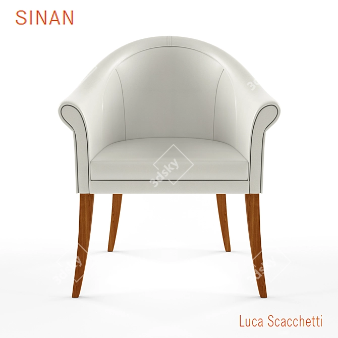 Elegant Sinan Armchair: Ultimate Comfort! 3D model image 1