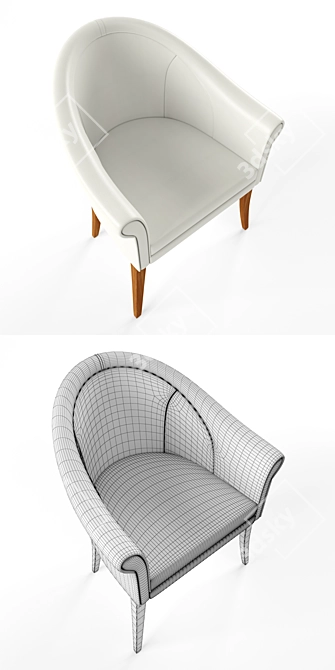 Elegant Sinan Armchair: Ultimate Comfort! 3D model image 2