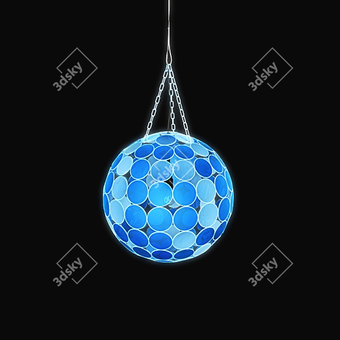 Mediterranean Blue Chandelier 3D model image 1