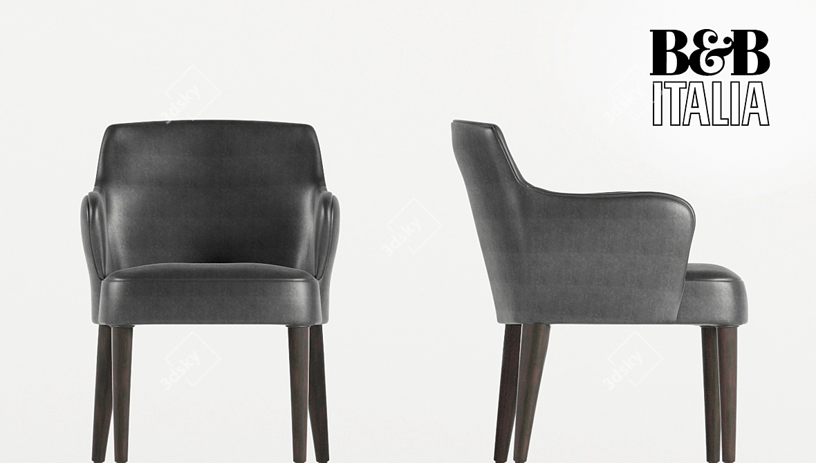 FEBO '15 Leather Chair by B&B ITALIA 3D model image 3