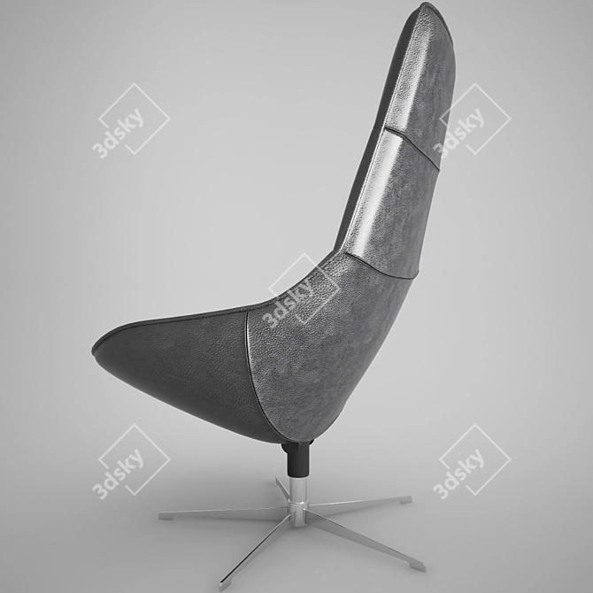 Luxury Leather Armchair: Boconcept Boston 3D model image 2