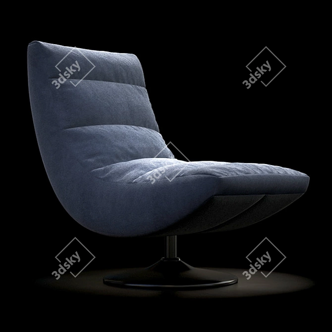 Luna Comfort Armchair: Elegant & Cozy 3D model image 1