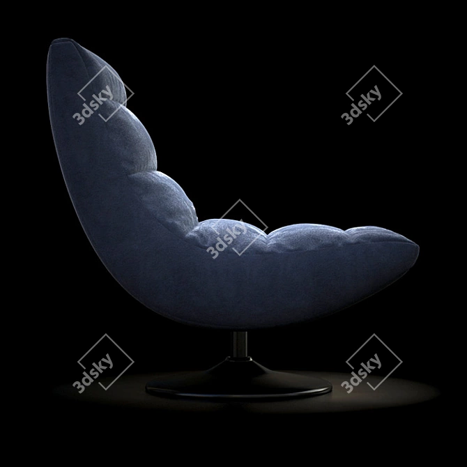 Luna Comfort Armchair: Elegant & Cozy 3D model image 2