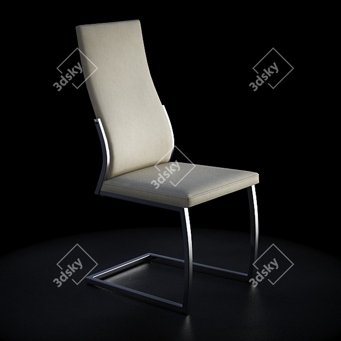 Elegant Lyra Chair 3D model image 1